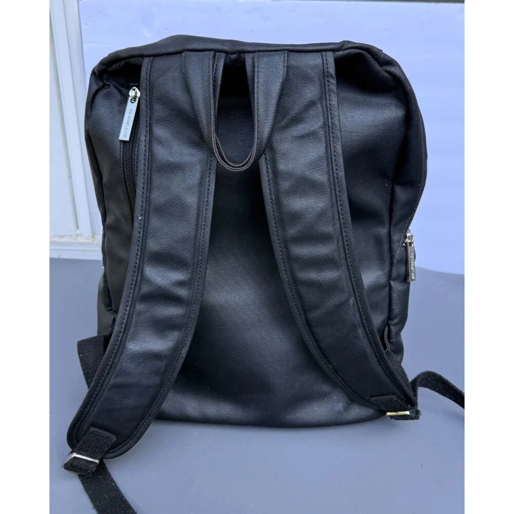 The Honest Company Black Faux Leather Vegan Backpack Diaper Bag